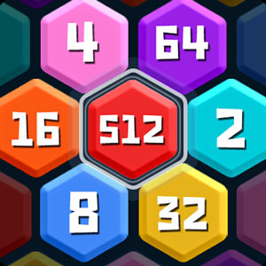 Hexagon Merge 2048 game