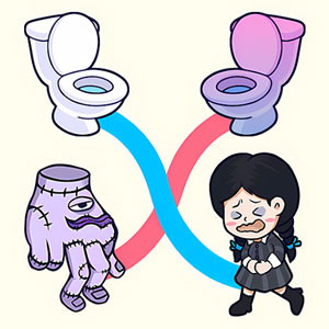 Draw To Toilet game
